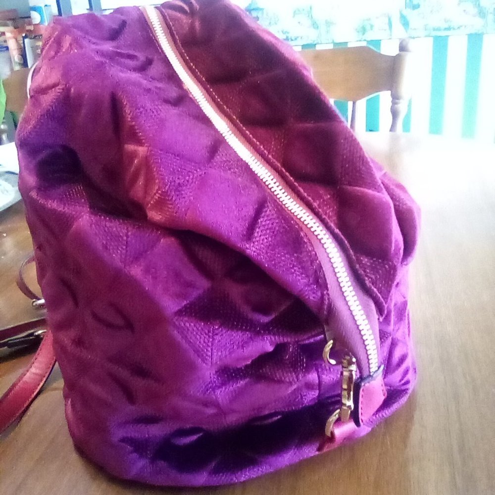 Red Velvet Convertable Backpack - image 8